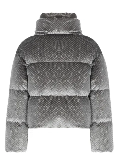 Herno Down Jacket With Sequins In Gray