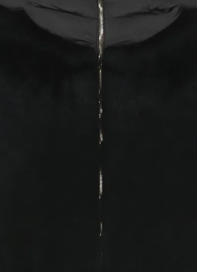 Herno Faux Fur Cape In Black