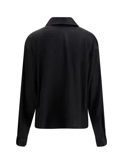 Tom Ford Stretch Silk Shirt In Black