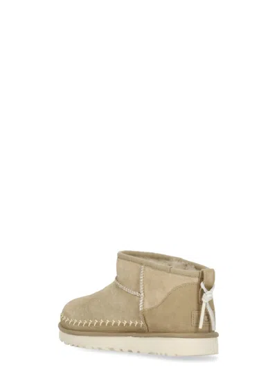 Ugg W Classic Ultra Mini Biarritz Suede Ankle Boots In Multi