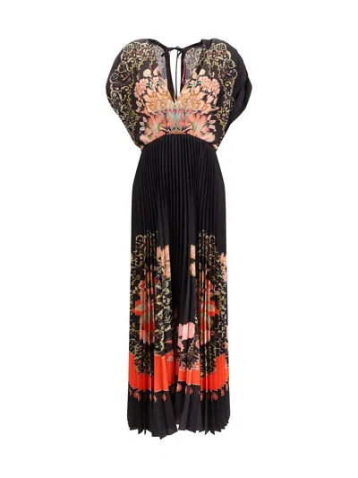 La Doublej Multicolor Polyester Casual Dress In Black