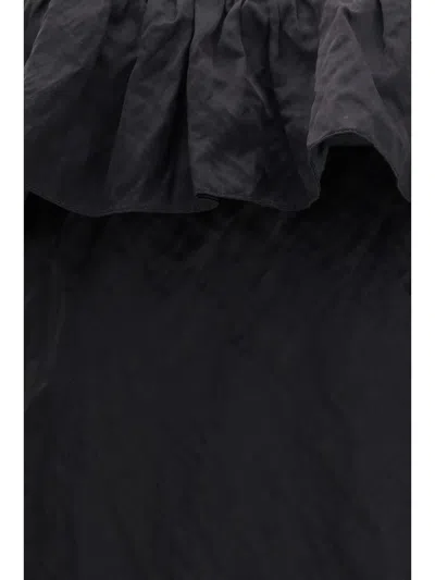 Chloé Women Mini Dress In Washed Technical Satin In Black