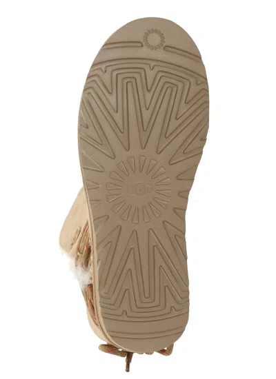 Ugg Ankle Boot With Lace Detail And Rubber Sole In Multi