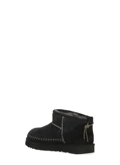 Ugg Classic Ultra Mini Biarritz Ankle Boots In Black