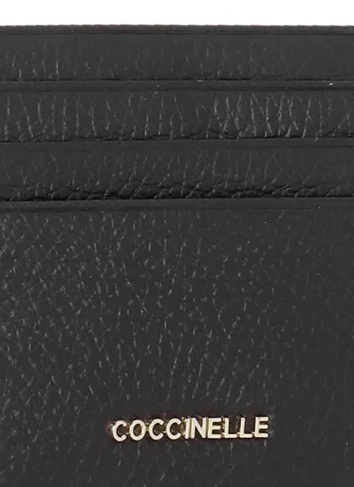 Coccinelle Metallic Soft Cards Holder In Black