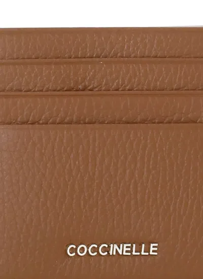 Coccinelle Metallic Soft Cards Holder In Brown