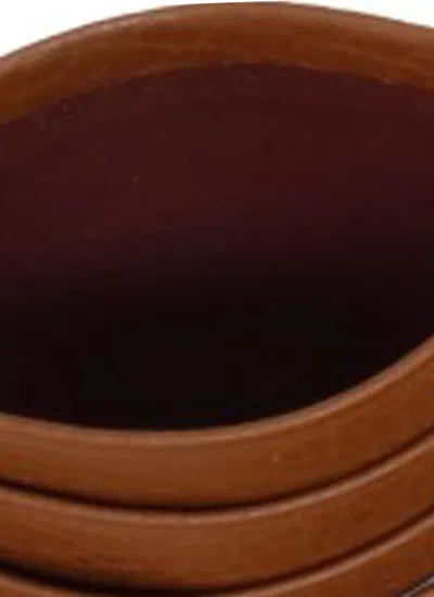 Coccinelle Metallic Soft Cards Holder In Brown