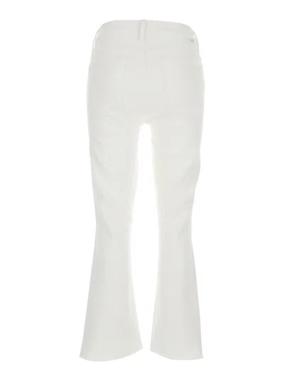 Mother The Insider Crop Step Fray In White
