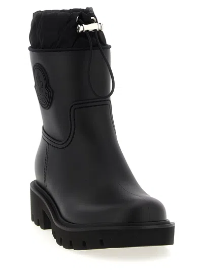 Moncler Kickstream Calf Height Rain Boots In Black