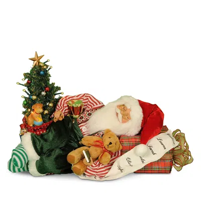 Karen Didion Originals Lighted Napping Santa In Multi