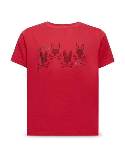 Psycho Bunny Boys' Jovan Graphic Tee - Little Kid, Big Kid In Red