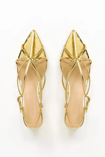 Acler Rubert Heel In Gold