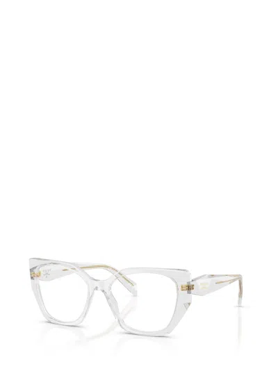 Prada Eyewear Cat-eye Frame Glasses In Gray