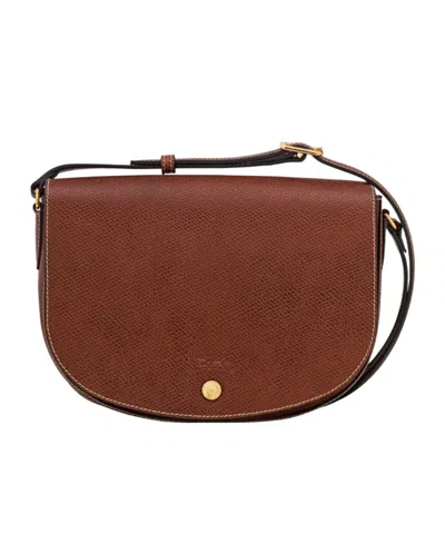 Longchamp Flap Crossbody Bag In Brown