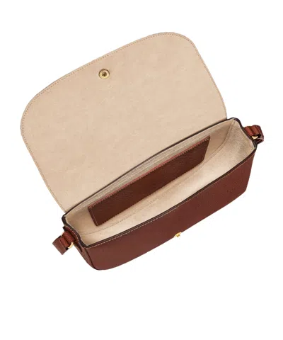 Longchamp Flap Crossbody Bag In Brown