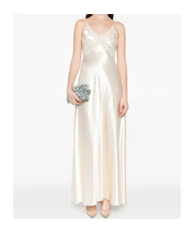 Alberta Ferretti Neutrals Dresses Women In White