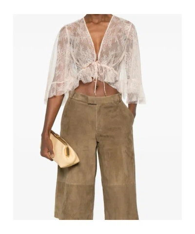 Alberta Ferretti Semi-transparent Shirt In Pink