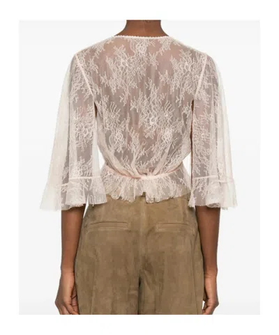 Alberta Ferretti Semi-transparent Shirt In Pink