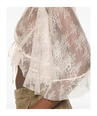 Alberta Ferretti Semi-transparent Shirt In Pink