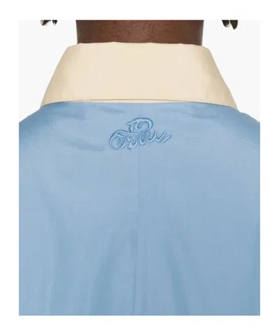 Marni Collared Panelled Top In Blue