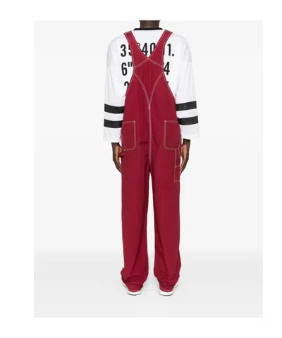 Napapijri Contrast-stitching Jumpsuit In Red