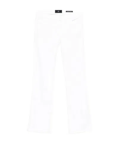 7 For All Mankind Belt Loop Jeans In White