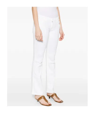 7 For All Mankind Belt Loop Jeans In White