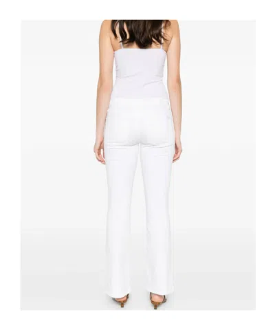 7 For All Mankind Belt Loop Jeans In White