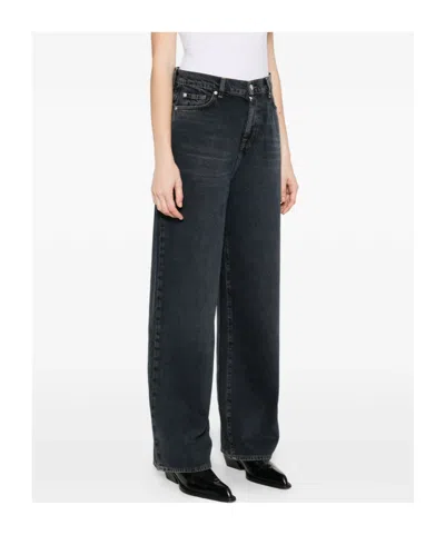 7 For All Mankind Belt Loop Jeans In Black