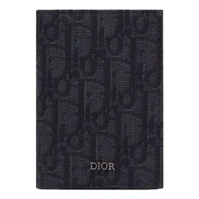 Dior Bi-fold Card Holder 'black Oblique Jacquard'