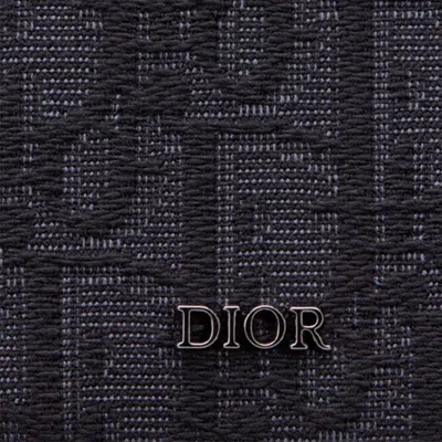 Dior Bi-fold Card Holder 'black Oblique Jacquard'