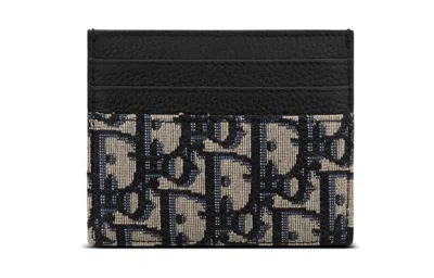 Dior Card Holder 'beige Black Oblique Jacquard'