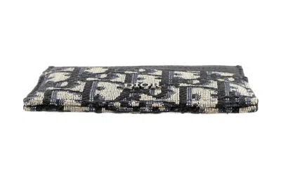Dior Card Holder 'beige Black Oblique Jacquard'