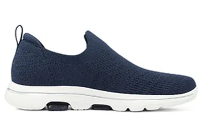 Skechers (wmns)  Go Walk 5 'coastal View -navy White' In Blue