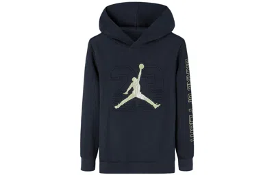 Jordan (gs) Air  Jumpman Basketball Hoodie 'navy White' In Black