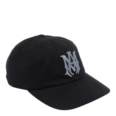 Amiri Logo Embroidered Curved Peak Hat In Black