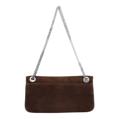 Zadig & Voltaire Womens Rock Ii Leather Clutch Wood In Brown