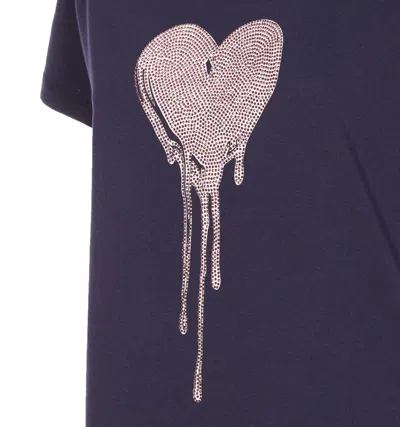 Zadig & Voltaire Womens Encre Walk Rhinestone-embellished Cotton-jersey T-shirt In Blue