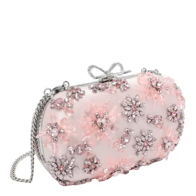 Self-portrait Crystal-embellishment Clutch Bag In Pink