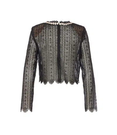 Self-portrait Shirts In Black