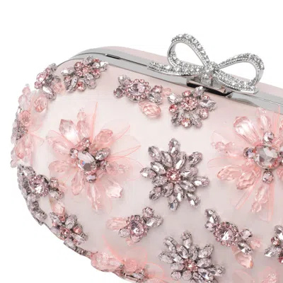 Self-portrait Crystal-embellishment Clutch Bag In Pink