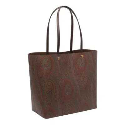 Etro Essential Xl Shoulder Bags Brown In Brown