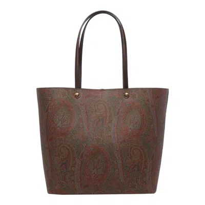 Etro Essential Xl Shoulder Bags Brown In Brown
