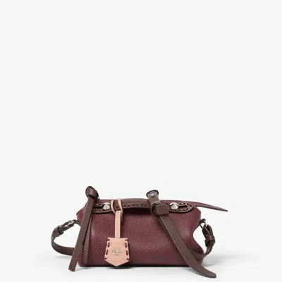 Fendi Women Burgundy By The Way Selleria Medium Reversible Handbag In Red