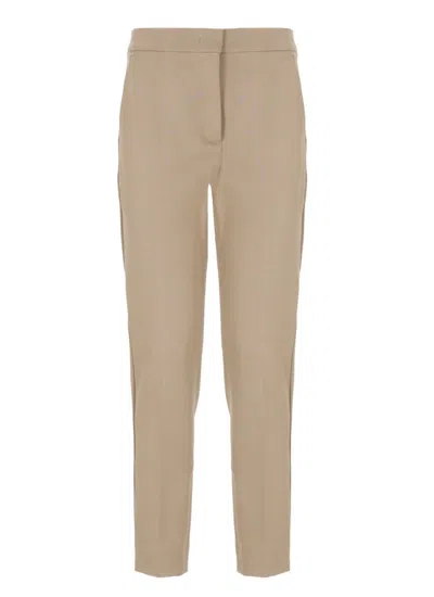Max Mara Straight Leg Pants In Neutral