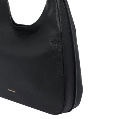 Michael Kors Nolita Large Pebbled Leather Hobo Shoulder Bag In Black