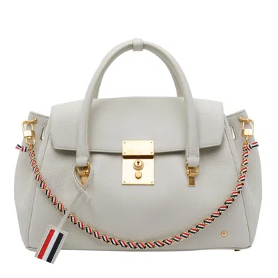 Thom Browne Bolton Tote Bag In White