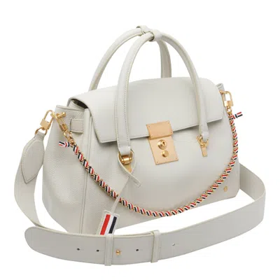 Thom Browne Bolton Tote Bag In White