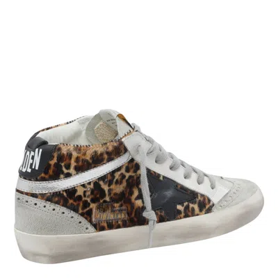 Golden Goose Mid Star Sneakers In Animalier Pony Skin In Multi