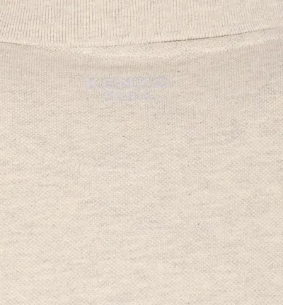 Kenzo Tiger Patch Polo Shirt In Neutral